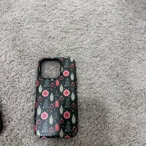 Festive Green & Pink Holiday Phone Case - Unbranded